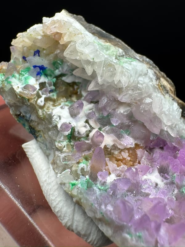 Cobaltoan calcite from Nujiang, Yunnan, China, individual mineral specimen view 9