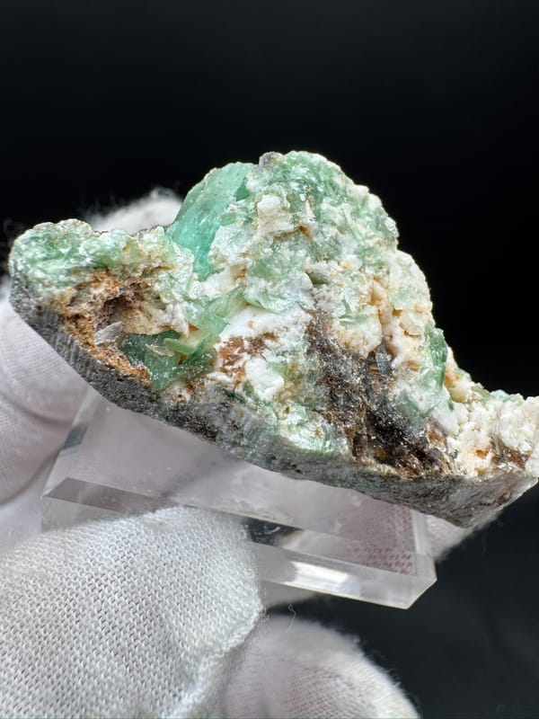 Emerald from Qinling, Shaanxi, China, individual mineral specimen view 6
