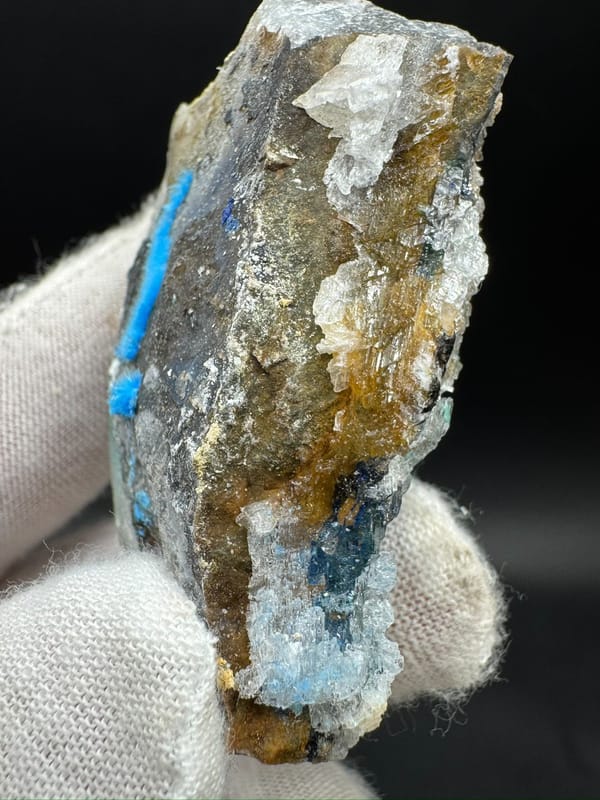 Cyanotrichite from Guizhou, China, individual mineral specimen view 3