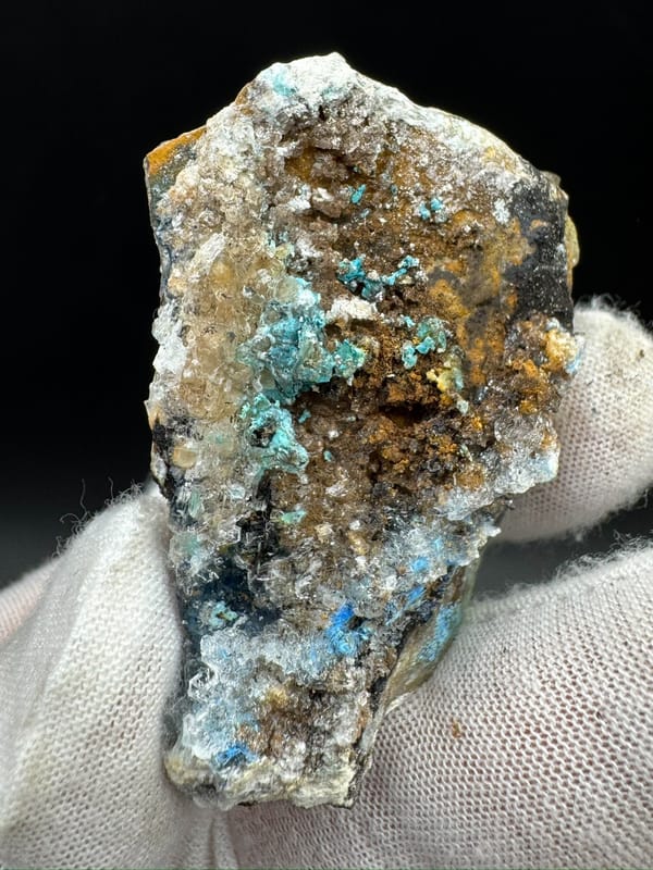 Cyanotrichite from Guizhou, China, individual mineral specimen view 4