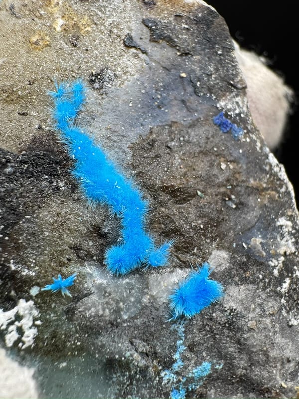 Cyanotrichite from Guizhou, China, individual mineral specimen view 5