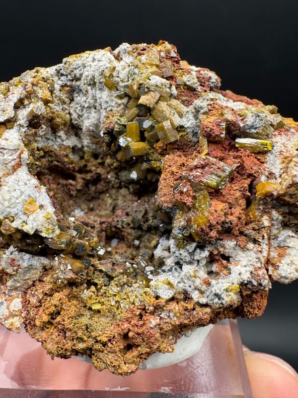 Mimetite from Lianping, Guangdong, China, individual mineral specimen view 2