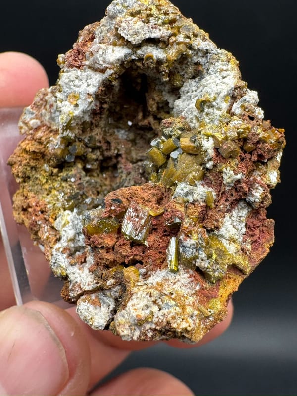 Mimetite from Lianping, Guangdong, China, individual mineral specimen view 6