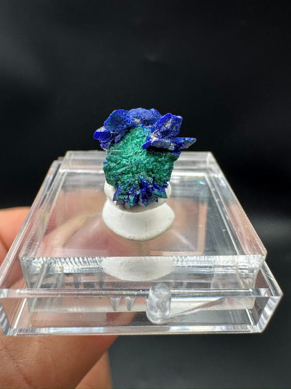 Malachite from Morocco, individual mineral specimen view 1