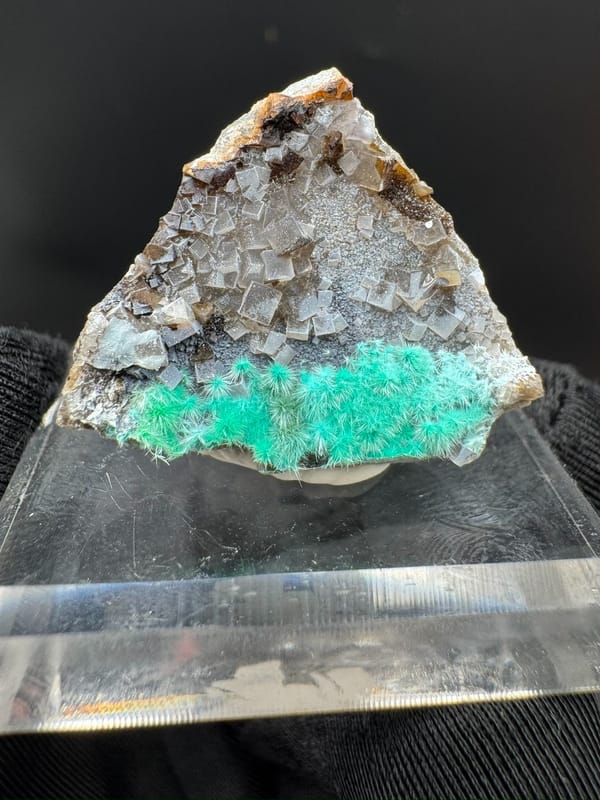 Cyanotrichite from Guizhou, China, individual mineral specimen view 1