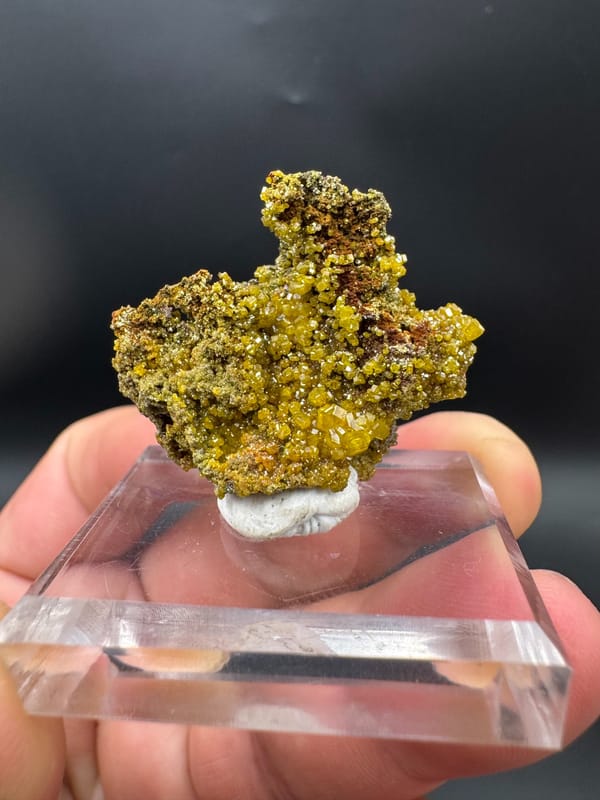 Mimetite from Lianping, Guangdong, China, individual mineral specimen view 1