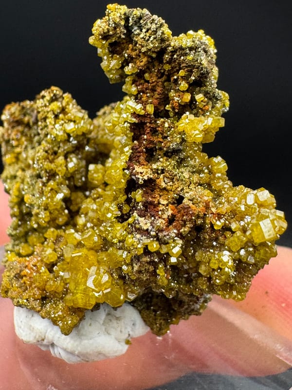 Mimetite from Lianping, Guangdong, China, individual mineral specimen view 2