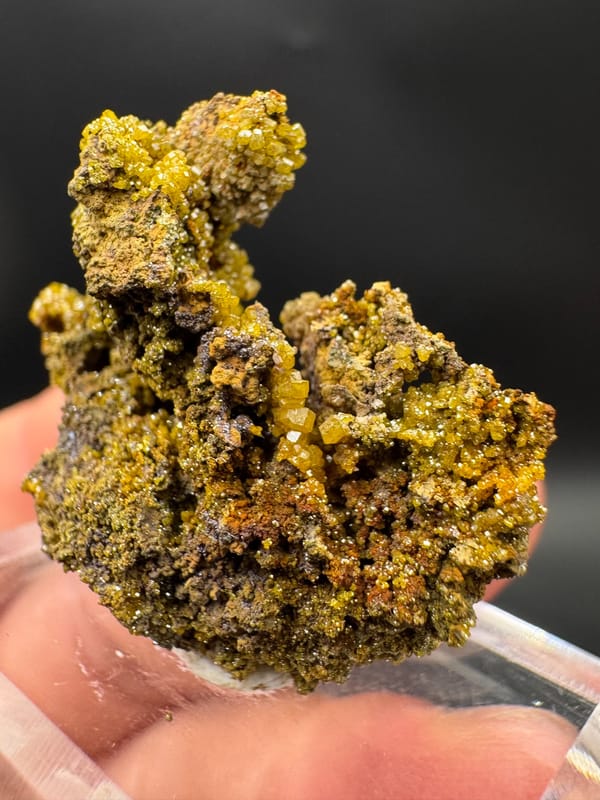 Mimetite from Lianping, Guangdong, China, individual mineral specimen view 5