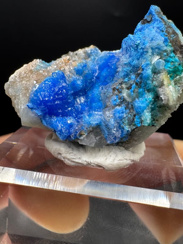 Cyanotrichite from Guizhou, China, individual mineral specimen view 2
