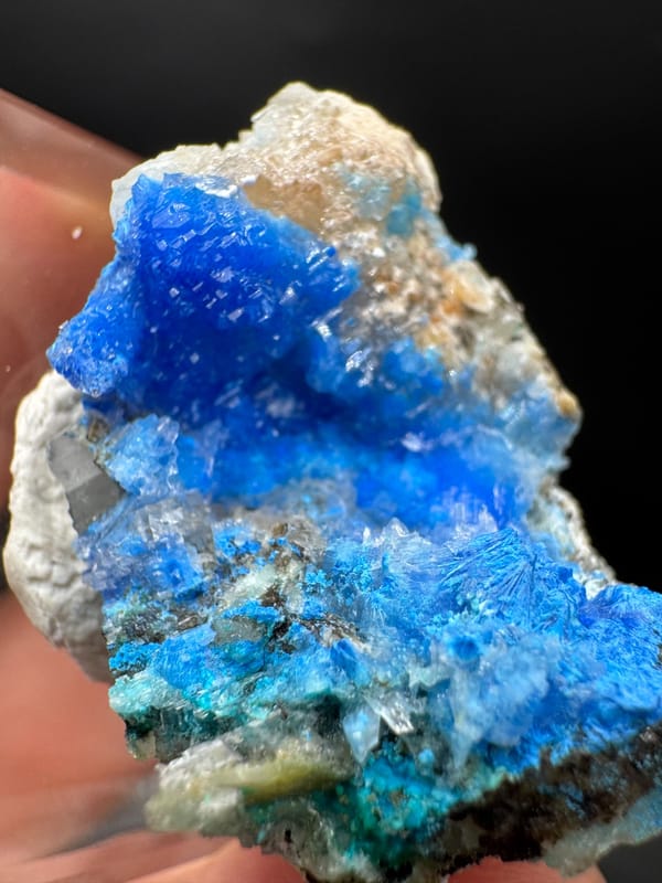 Cyanotrichite from Guizhou, China, individual mineral specimen view 3