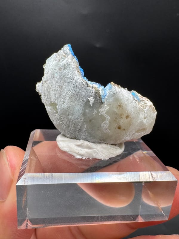 Cyanotrichite from Guizhou, China, individual mineral specimen view 4