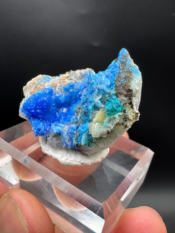 Cyanotrichite from Guizhou, China, individual mineral specimen view 5