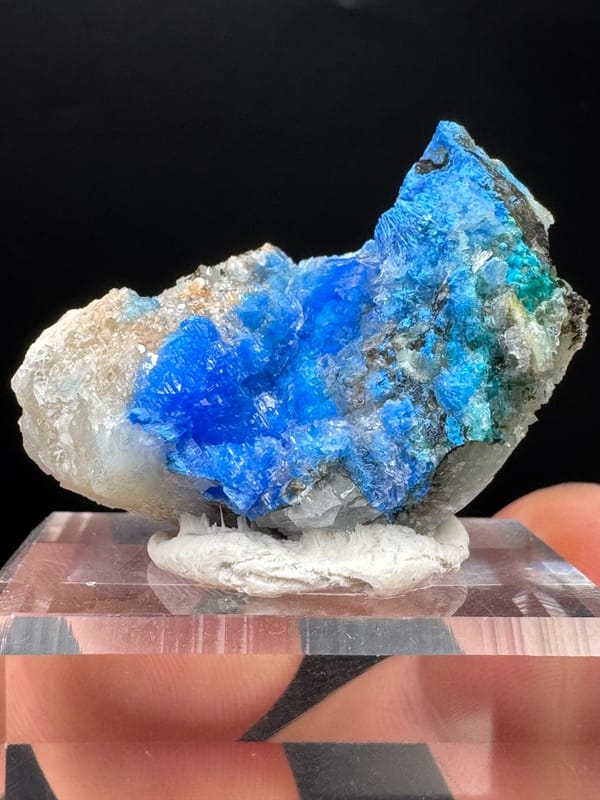 Cyanotrichite from Guizhou, China, individual mineral specimen view 6