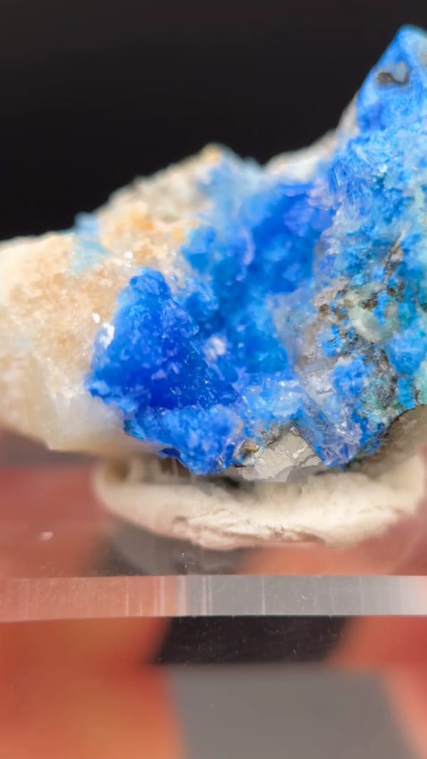 Cyanotrichite from Guizhou, China, individual mineral specimen view 7