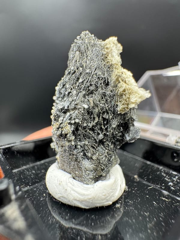 Bismuthinite from Chifeng, Inner Mongolia, China, individual mineral specimen view 7