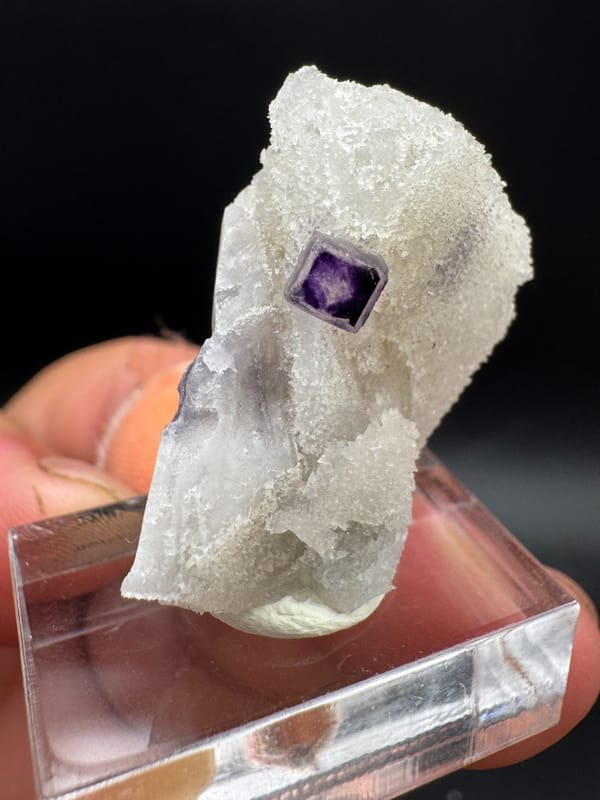 Fluorite from Henan, China, individual mineral specimen view 2