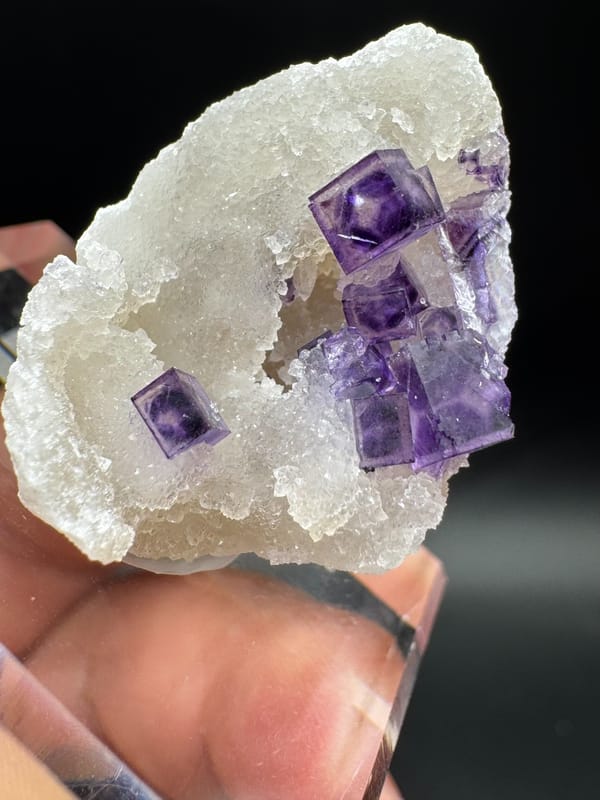 Fluorite from Henan, China, individual mineral specimen view 3