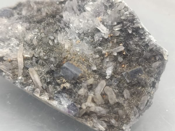 Bismuthinite from Inner Mongolia, China, individual mineral specimen view 2