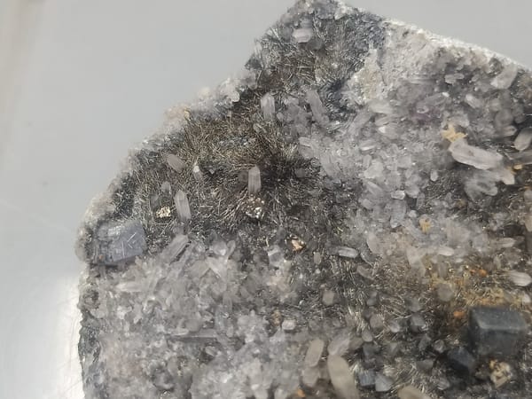 Bismuthinite from Inner Mongolia, China, individual mineral specimen view 3