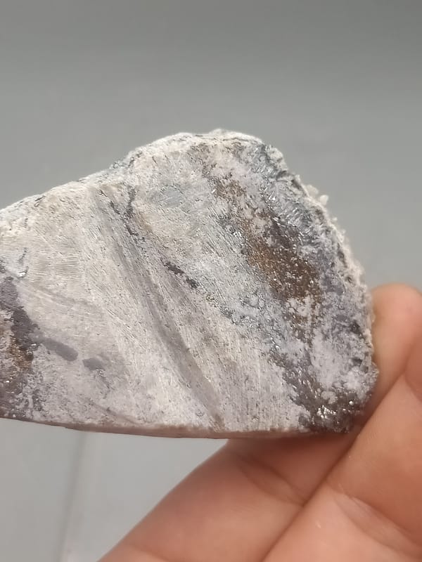 Bismuthinite from Inner Mongolia, China, individual mineral specimen view 4