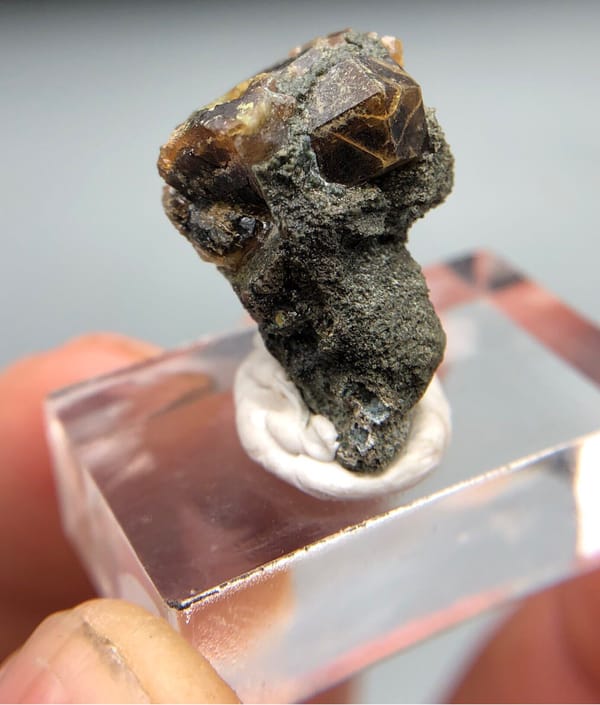 Grossular garnet from Inner Mongolia, China, individual mineral specimen view 4