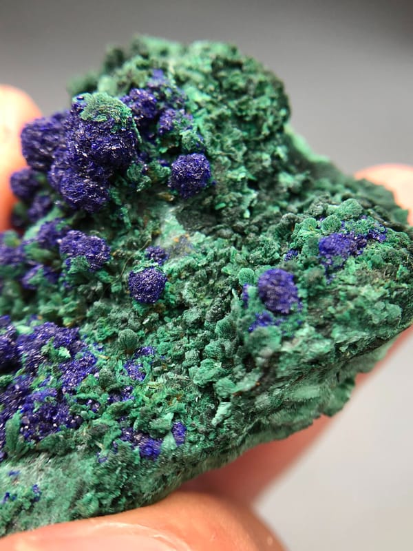 Azurite from Anhui, China, individual mineral specimen view 3