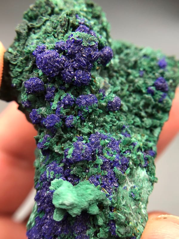 Azurite from Anhui, China, individual mineral specimen view 4