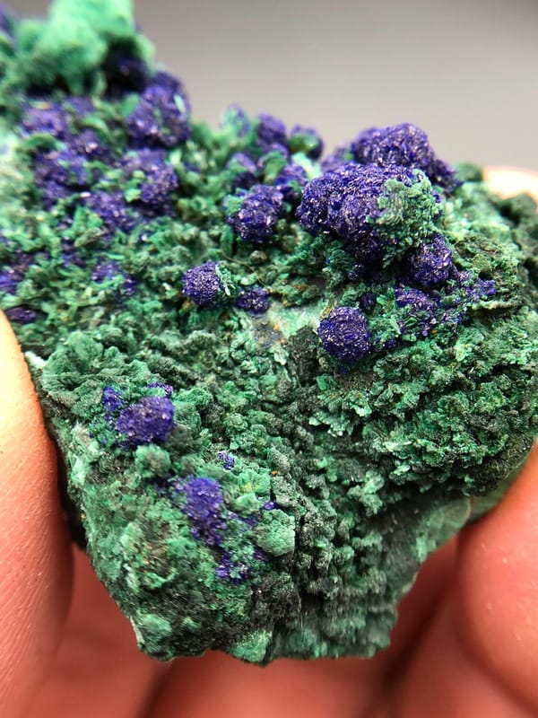 Azurite from Anhui, China, individual mineral specimen view 6