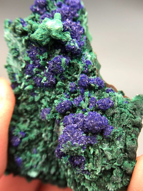 Azurite from Anhui, China, individual mineral specimen view 7