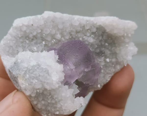 Fluorite from Fujian, China, individual mineral specimen view 3