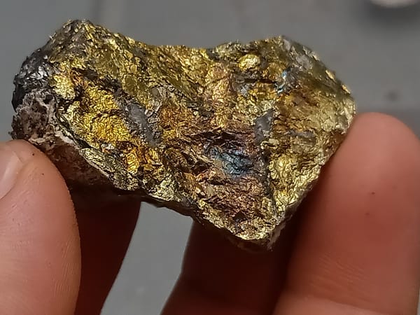 Chalcopyrite from Inner Mongolia, China, individual mineral specimen view 2