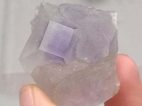 Fluorite from Fujian, China, individual mineral specimen view 3