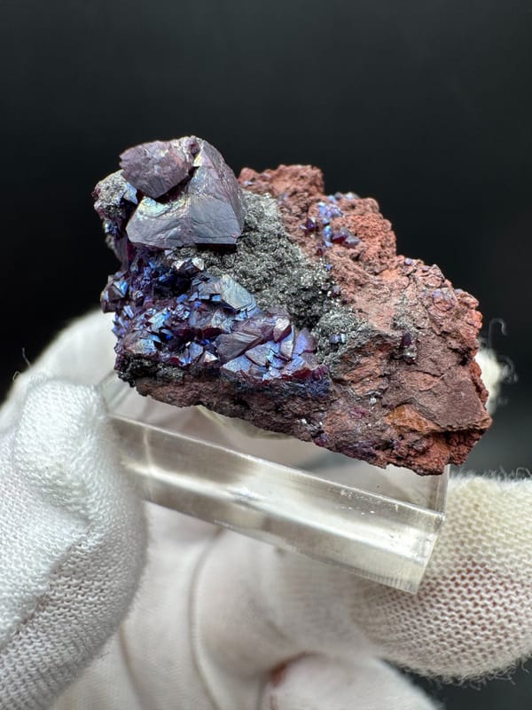 Cuprite from Anhui, China, individual mineral specimen view 2