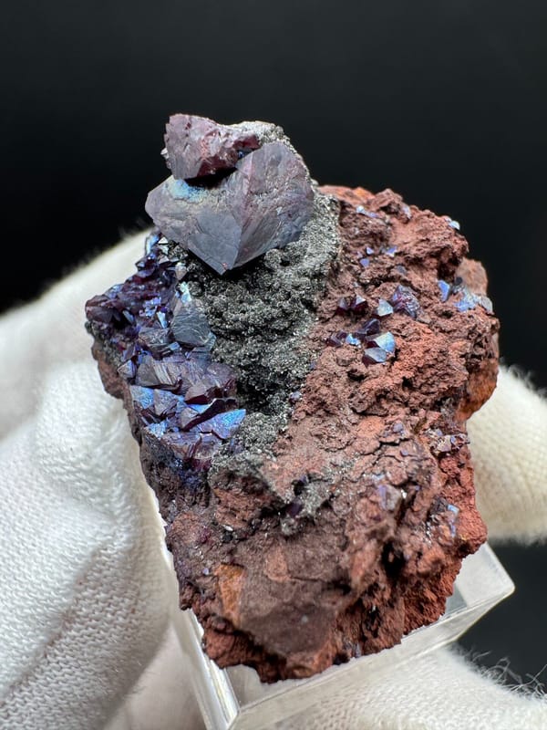 Cuprite from Anhui, China, individual mineral specimen view 4