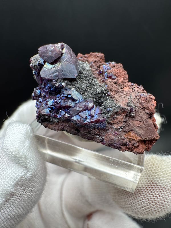 Cuprite from Anhui, China, individual mineral specimen view 6