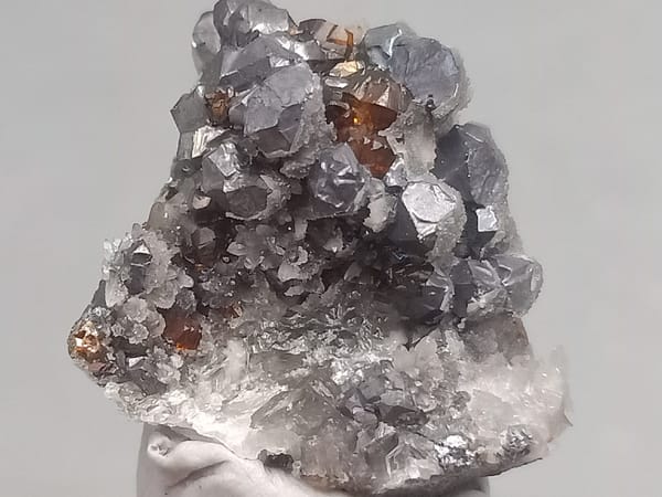 Galena from Hunan, China, individual mineral specimen view 1