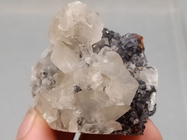 Calcite from Shuikoushan, Hunan, China, individual mineral specimen view 4