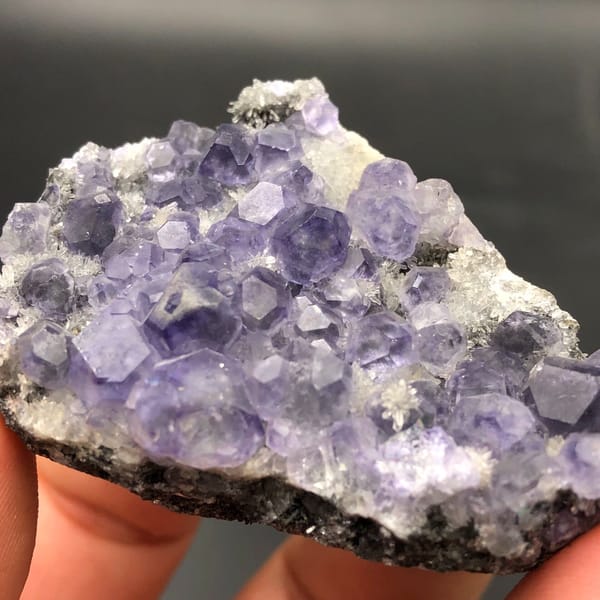 Fluorite from Fujian, China, individual mineral specimen view 3