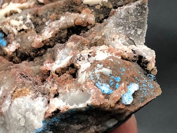 Cyanotrichite (source-recorded) from Guizhou, China, individual mineral specimen view 3