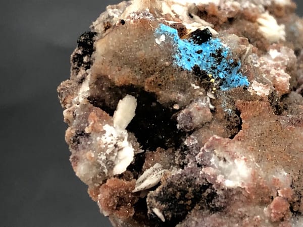Cyanotrichite (source-recorded) from Guizhou, China, individual mineral specimen view 5