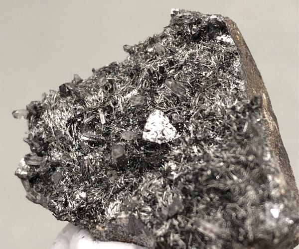 Freibergite group (species not verified) from Inner Mongolia, China, individual mineral specimen view 1