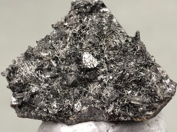 Freibergite group (species not verified) from Inner Mongolia, China, individual mineral specimen view 2