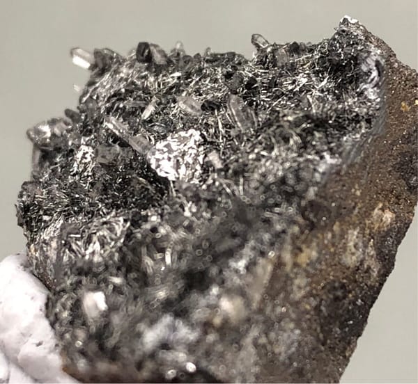 Freibergite group (species not verified) from Inner Mongolia, China, individual mineral specimen view 5