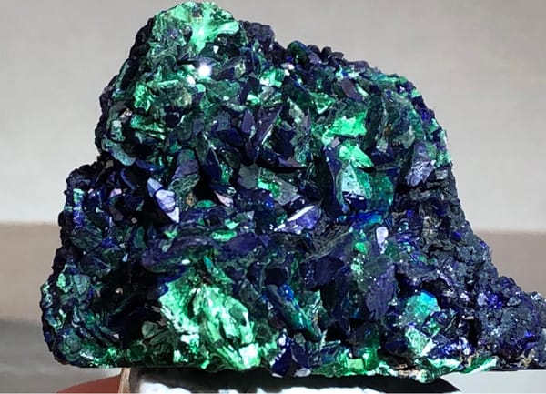 Azurite from Laos, individual mineral specimen view 1