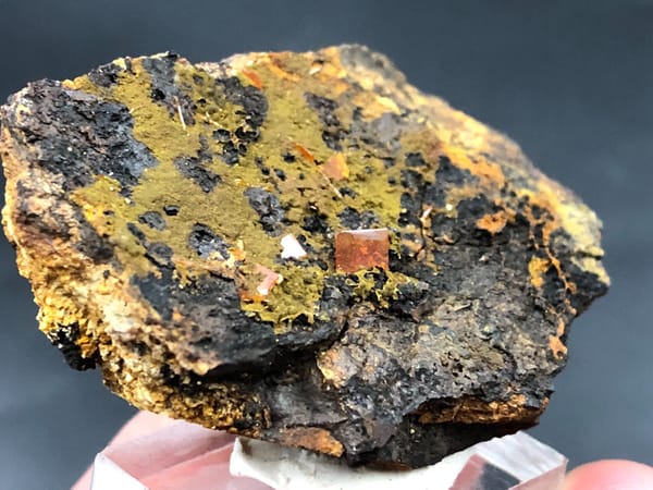 Wulfenite from Guilin, Guangxi, China, individual mineral specimen view 2