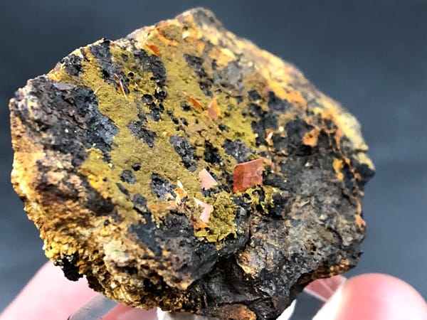 Wulfenite from Guilin, Guangxi, China, individual mineral specimen view 3
