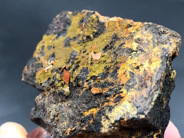 Wulfenite from Guilin, Guangxi, China, individual mineral specimen view 4