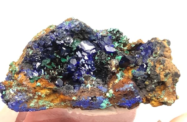 Azurite from Anhui, China, individual mineral specimen view 1