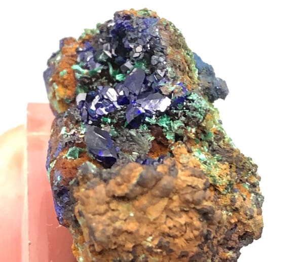 Azurite from Anhui, China, individual mineral specimen view 5
