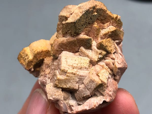 Potassium feldspar (species not verified) from Wulian, Shandong, China, individual mineral specimen view 4